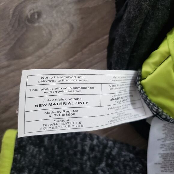 Free Country Womens M Black Green Down Filled Quilted Puffer Long Sleeve Jacket - Picture 7 of 13